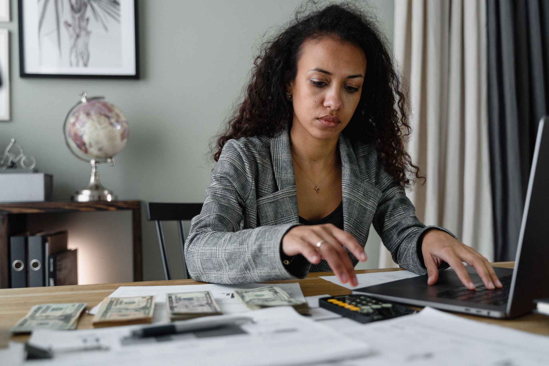 Professional comparing salary figures and job offers in Germany