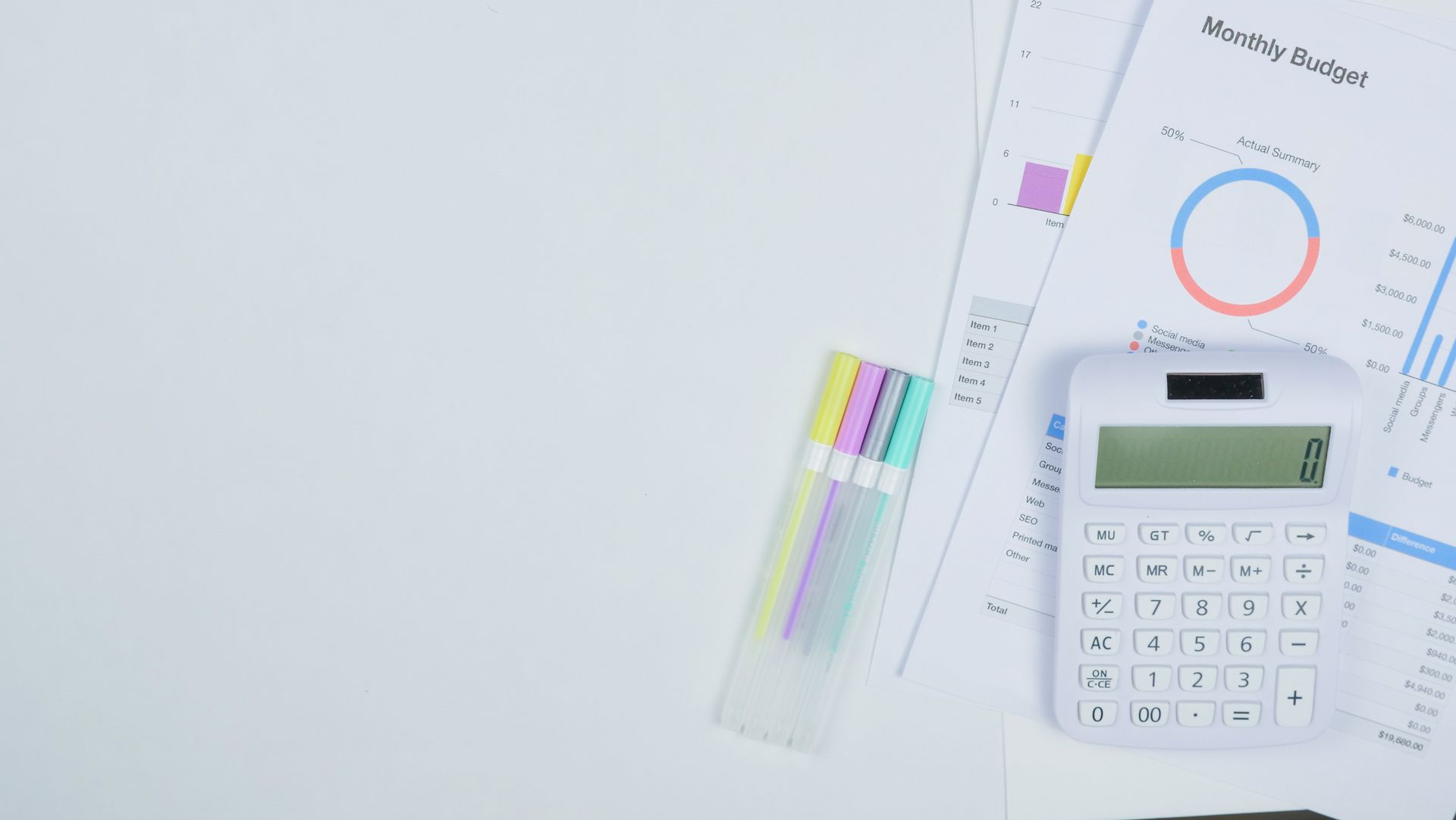 Monthly budget planning for living costs in Germany
